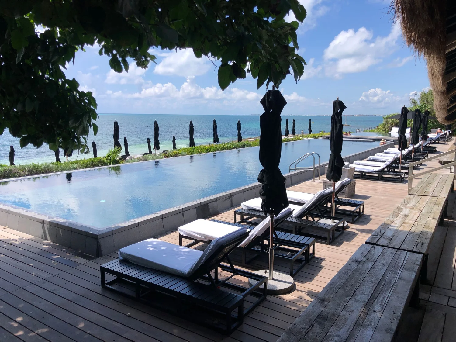 Infinity pool overlooking the Caribbean Sea